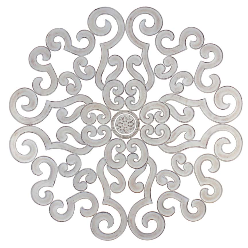 38" Scroll Wall Grill in Antique White